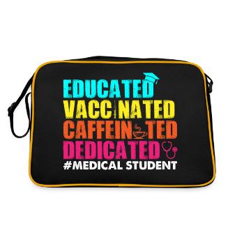 Étudiant en médecine - Sac Retro - noir/or - Dos
