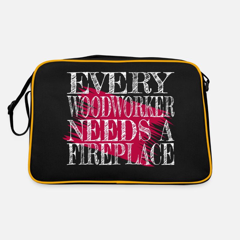 chainsaw carpenter funny carpenter Retro Tasche