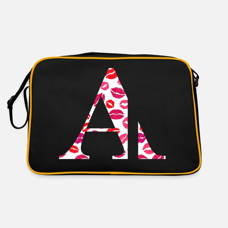 Lettre a bisous - Sac Retro - noir/or