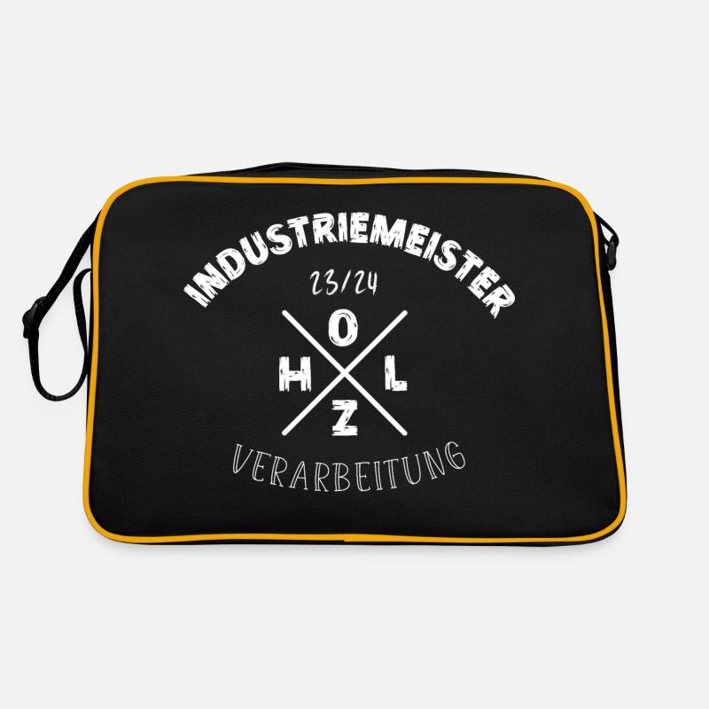 Meister - Retro Tasche - Schwarz/Gold