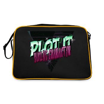 funny present storytelling techniques - Retro Bag - black/gold - Back