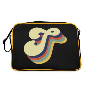 Lettre t rétro - Sac Retro - noir/or - Dos
