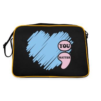 La santé mentale, ça compte - Maladie du cerveau humain - Sac Retro - noir/or - Dos
