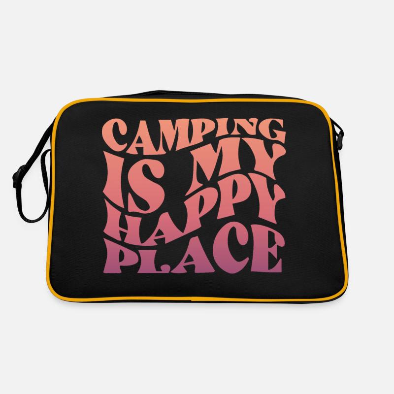 Camping Is My Happy Place Retro Tasche