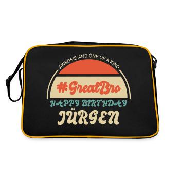 Frère Anniversaire Jürgen - Sac Retro - noir/or - Dos