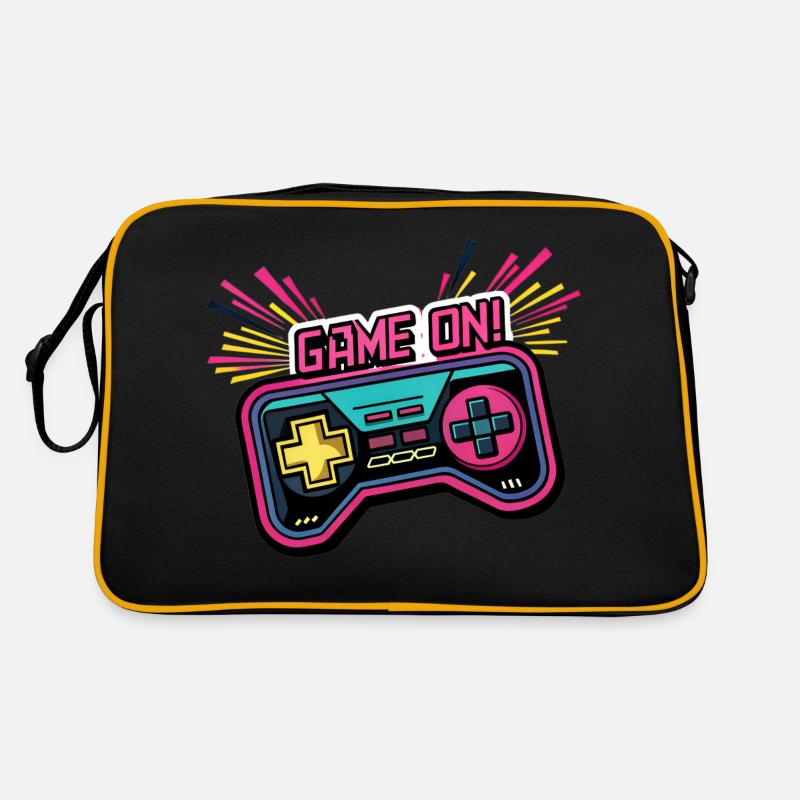 GAME ON. MANETTE DE JEU. MANETTE DE JEU - Sac Retro - noir/or