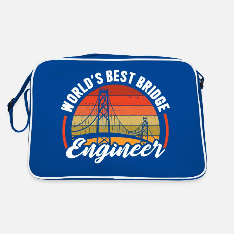 World's Best Bridge Engineer Construction Builder Retro Tasche