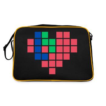 Coeur de pixels - Sac Retro - noir/or - Dos
