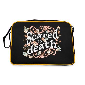 Scared to death for dark backgrounds - Retro Bag - black/gold - Back