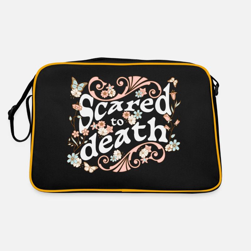 Scared to death for dark backgrounds Retro Bag