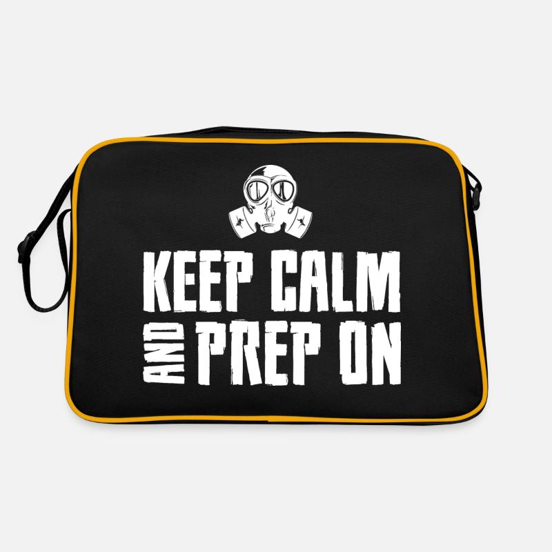 Restez calme et préparez-vous sur Prepper Sac Retro