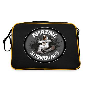 AMAZING SNOWBOARD - Retro Bag - black/gold - Back