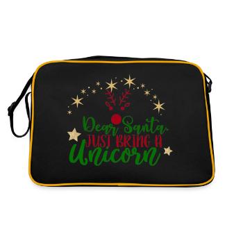 Dear Santa - Retro Bag - black/gold - Back