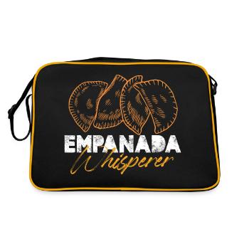 empanada whisperer Design for a fan of empanadas - Retro Bag - black/gold - Back