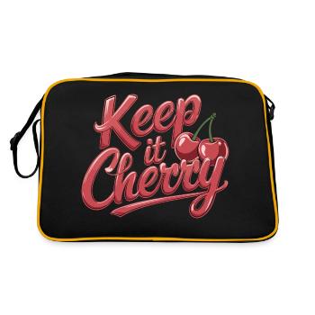 Keep It Cherry Cherries for a Cherry Fan - Retro Bag - black/gold - Back