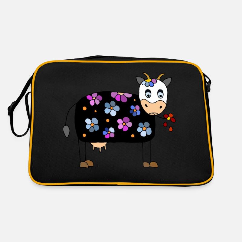 Vache - Sac Retro - noir/or