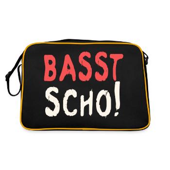 Basst scho rot texte baige - Sac Retro - noir/or - Dos