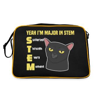 yes I'm Major In STEM Suffering Through Every - Retro Bag - black/gold - Back