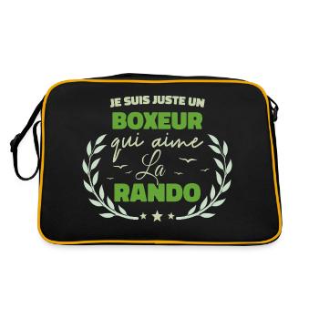 Fier d’être Boxeur et Passionné de la Rando - Sac Retro - noir/or - Dos