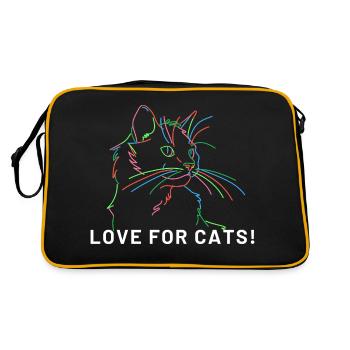 Lignes d’art pour chats - Sac Retro - noir/or - Dos