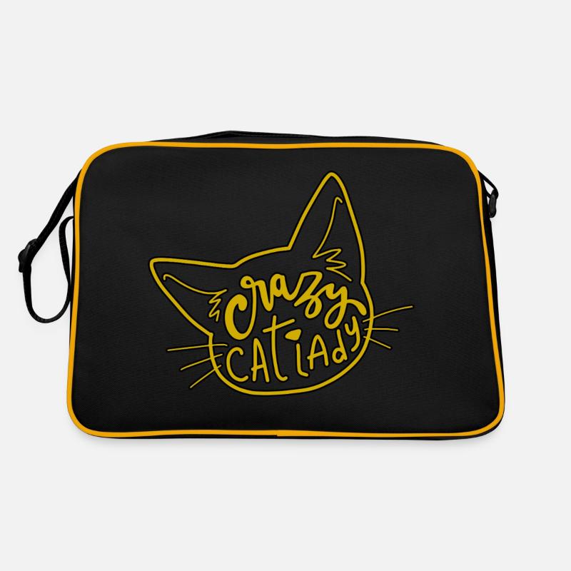 Dame chat folle. Sac Retro