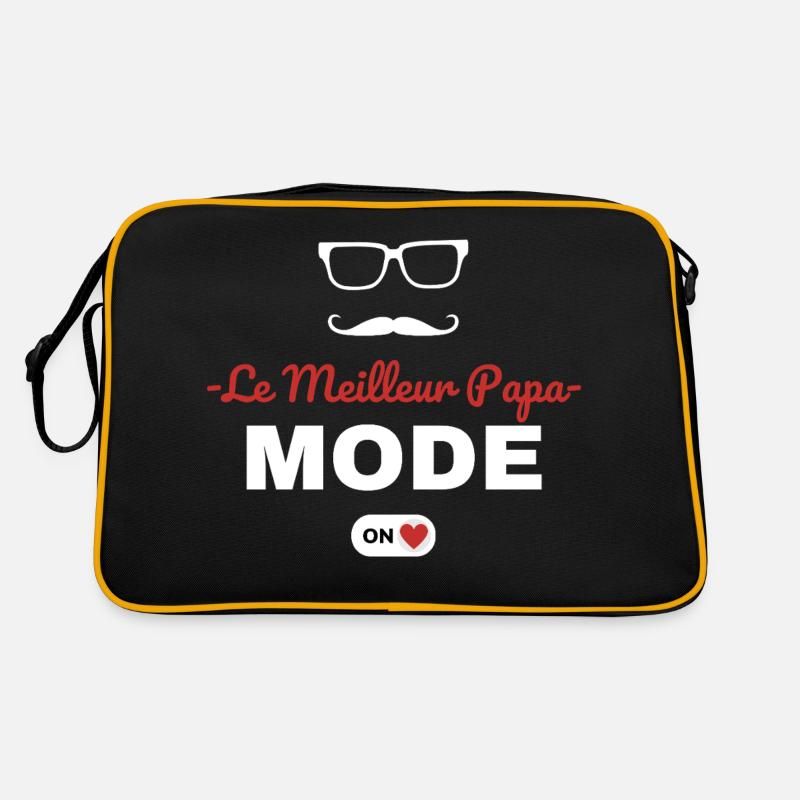 Creative Best Dad Mode On Father s Day T - Sac Retro - noir/or
