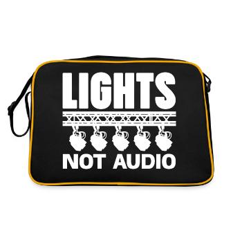 Lights Not Audio Stage Crew Design - Retro Tasche - Schwarz/Gold - Hinten