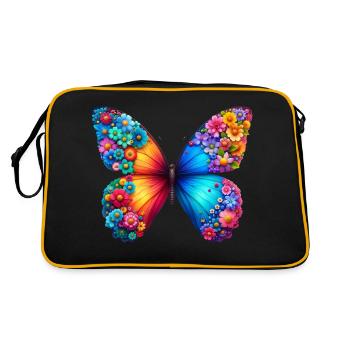 Papillon coloré inspiré de la nature Vibrations estivales - Sac Retro - noir/or - Dos