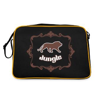 Lion and jungle - Retro Bag - black/gold - Back