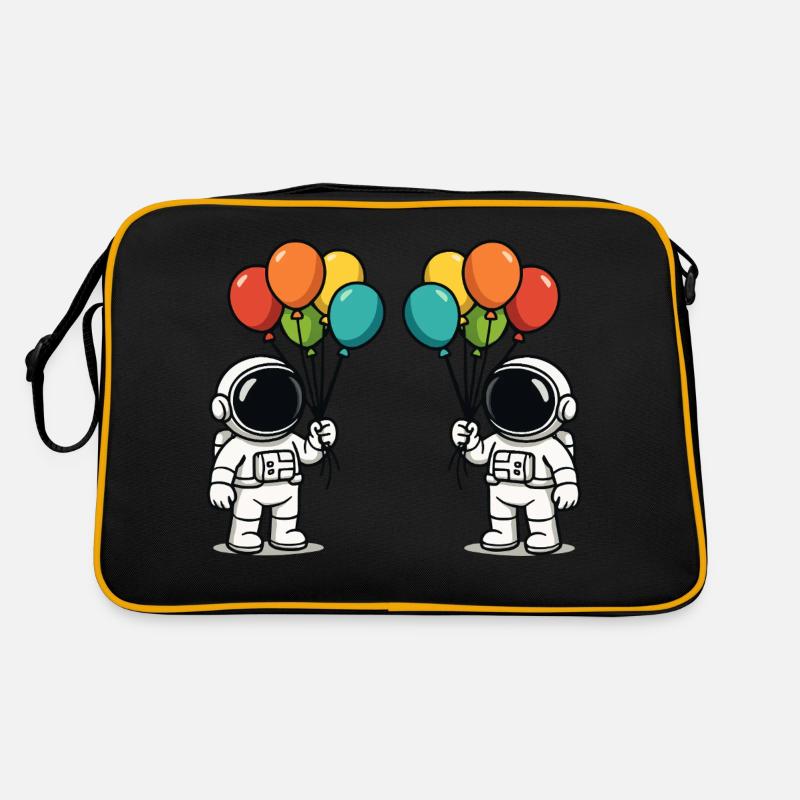 astronaut ballons 2 Retro Tasche