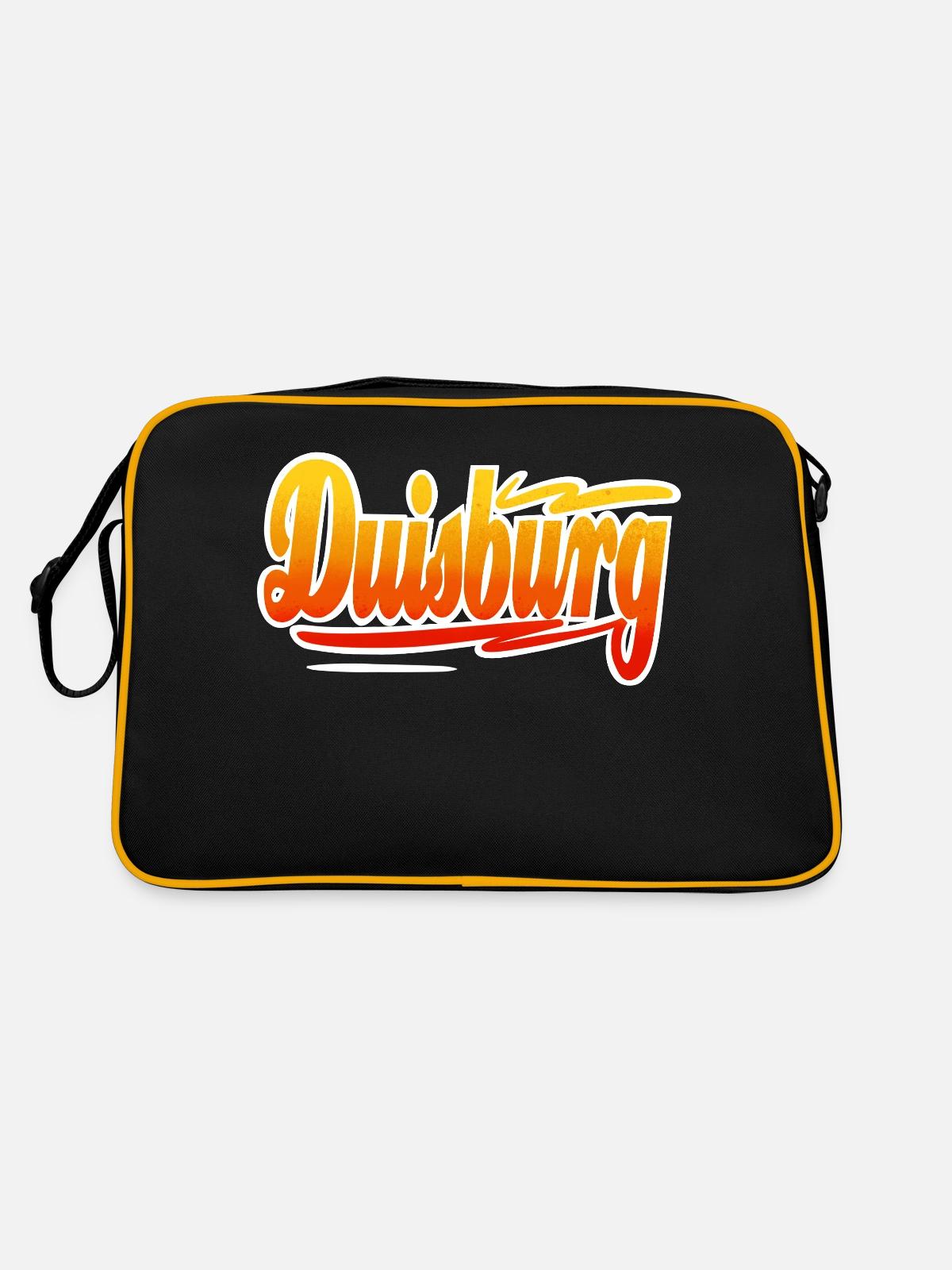 Duisbourg - Sac Retro - noir/or - Dos