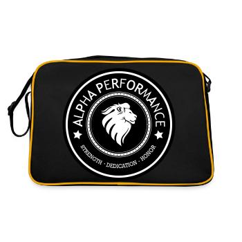 ALPHA PERFORMANCE - Retro Bag - black/gold - Back