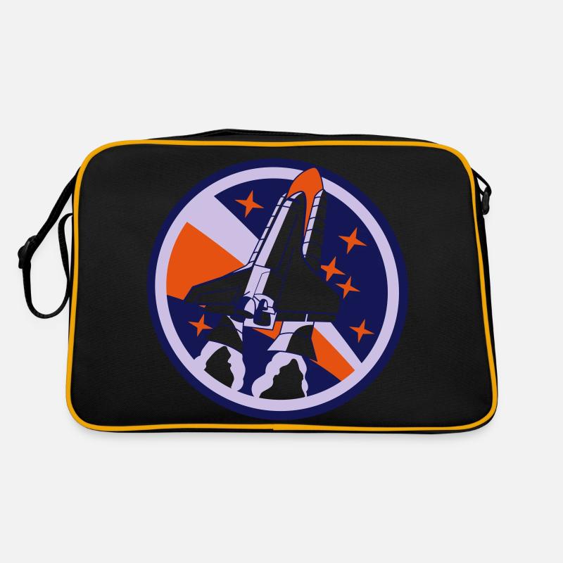 Spaceshuttle Start - Retro Tasche - Schwarz/Gold