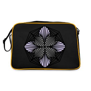 Geometric Art: Octagon (Shaded) - Retro Bag - black/gold - Back