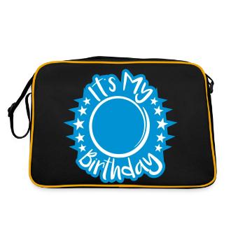 contour cercle rond nombre It s My Birthday anniversaire - Sac Retro - noir/or - Dos