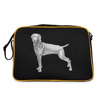 Weimaraner - Retro Bag - black/gold - Back