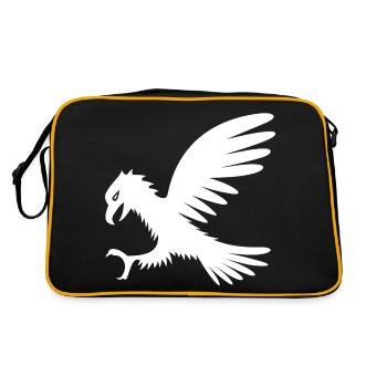 Adler - Retro Tasche - Schwarz/Gold - Hinten