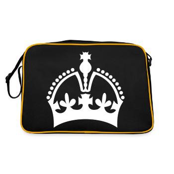 Krone - Retro Tasche - Schwarz/Gold - Hinten