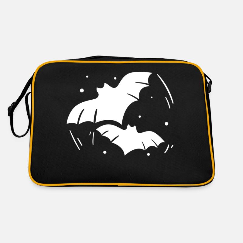 Fledermaus - Retro Tasche - Schwarz/Gold