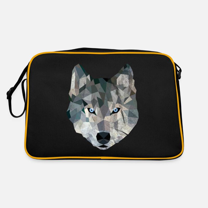 Geometric wolf Retro Bag