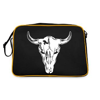 Crâne de taureau - Sac Retro - noir/or - Dos