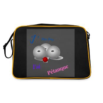 J Men Crazy, I Have Petanque - Retro Bag - black/gold - Back