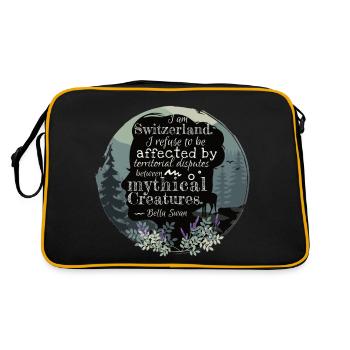 Bella Swan quote about Edward,book quote,Switzerland - Retro Bag - black/gold - Back