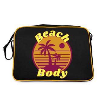 Drôle de fitness Sport Dicton - Beach Body - Sac Retro - noir/or - Dos