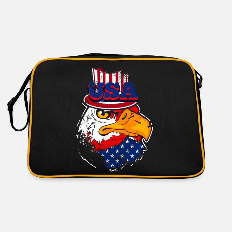 Un design d’aigle beau et drôle Sac Retro