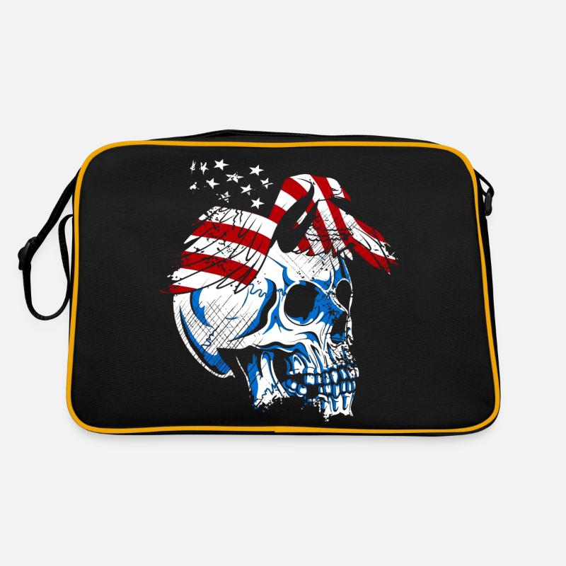 Un design de crâne magnifique et effrayant Sac Retro