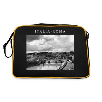 LUXURY - ITALIA - Retro Tasche - Schwarz/Gold - Hinten