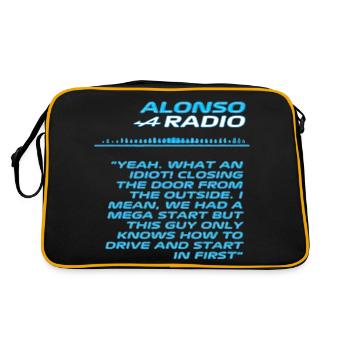 Alonso only knows how to drive and start in first - Retro Bag - black/gold - Back