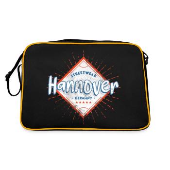 Hanover Germany City Skyline Home Love - Retro Bag - black/gold - Back