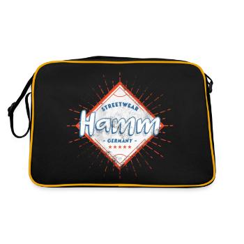 Hamm Allemagne Ville Skyline Accueil Amour - Sac Retro - noir/or - Dos
